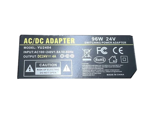 Imagem -03 - Adaptador Yu2404 do Poder 24v 4a Tambor 55 2.5 mm Iec C14