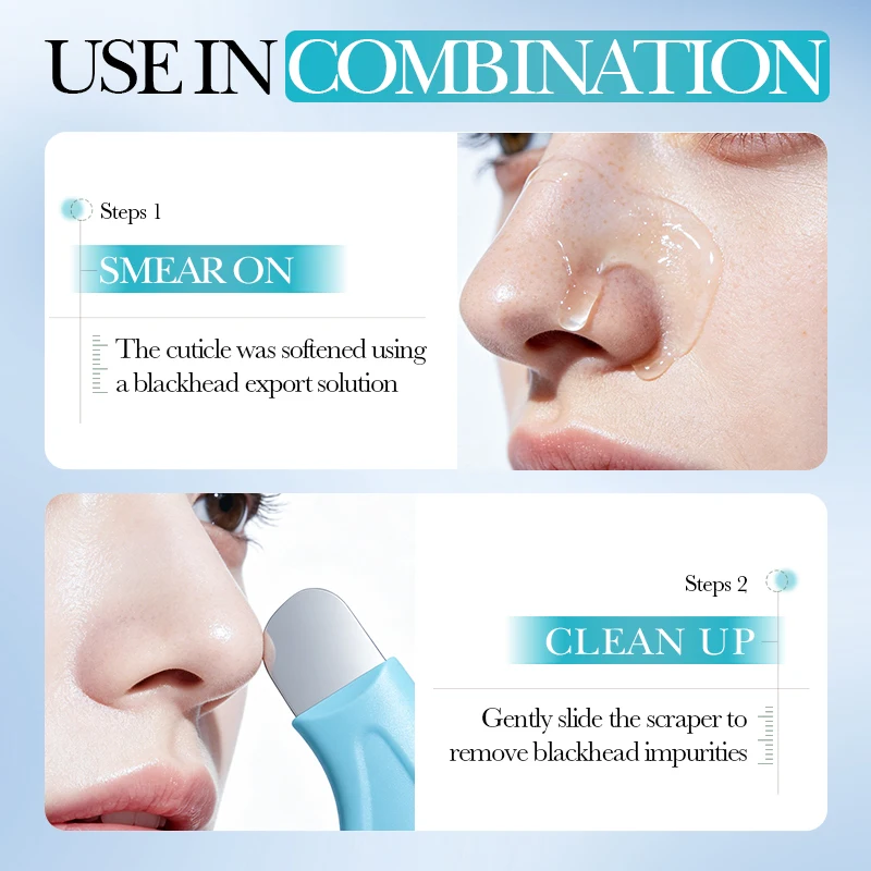 Stainless Steel Manual Blackhead Remover – Skin Spatula Pore Cleaner Scraper Tool, Deep Cleansing Exfoliating Facial Skincare