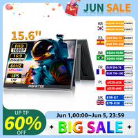 HGFRTEE 15.6 inch Portable Monitor 60Hz 1080P with HDMI USB-C Gaming Screen Extended Display for PC Laptop Mac Switch Xbox PS4/5