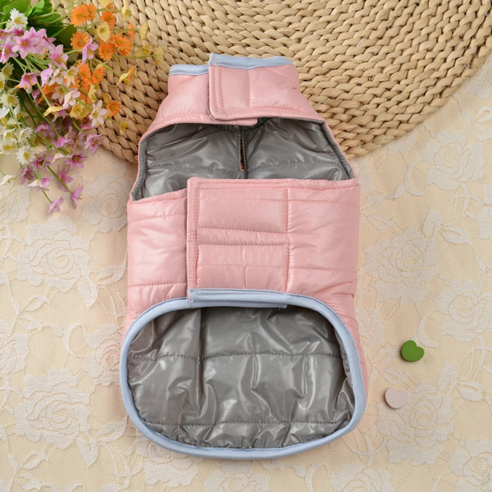 Winter Dog Jacket Clothes Reversible Warm Dog Vest Coat French Bulldog Pet Clothing Waterproof Puppy Outfit for Small Medium Dog