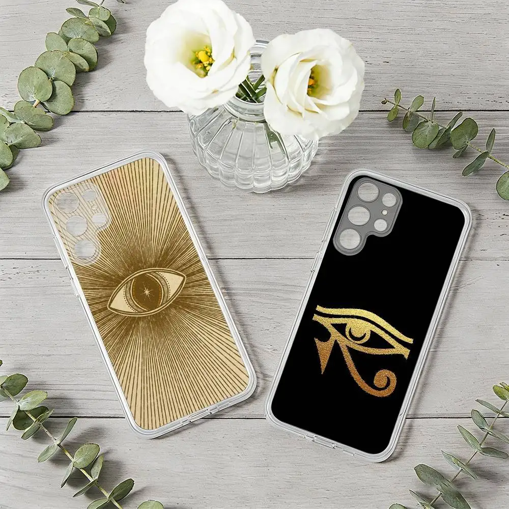 

Ancient E-Egypt Art Phone Case For Samsung S26, S25,S24,S21,S22,S23,S30,Ultra,Plus,5G,Transparent Cover