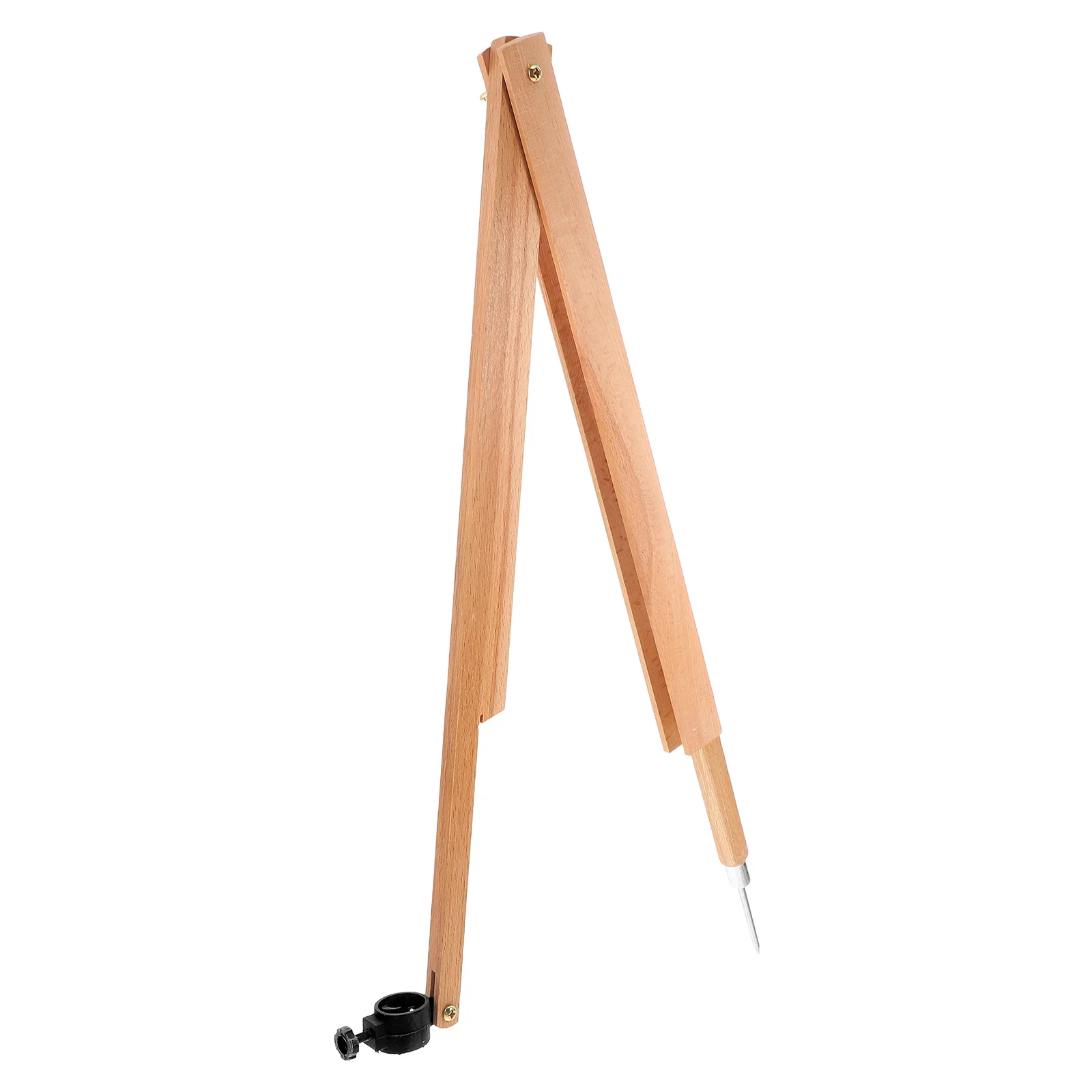 Precision Wooden Drawing Compass Beige Math Teaching Tool Chalk Marker Holder Whiteboard Clip for Classroom Student Use