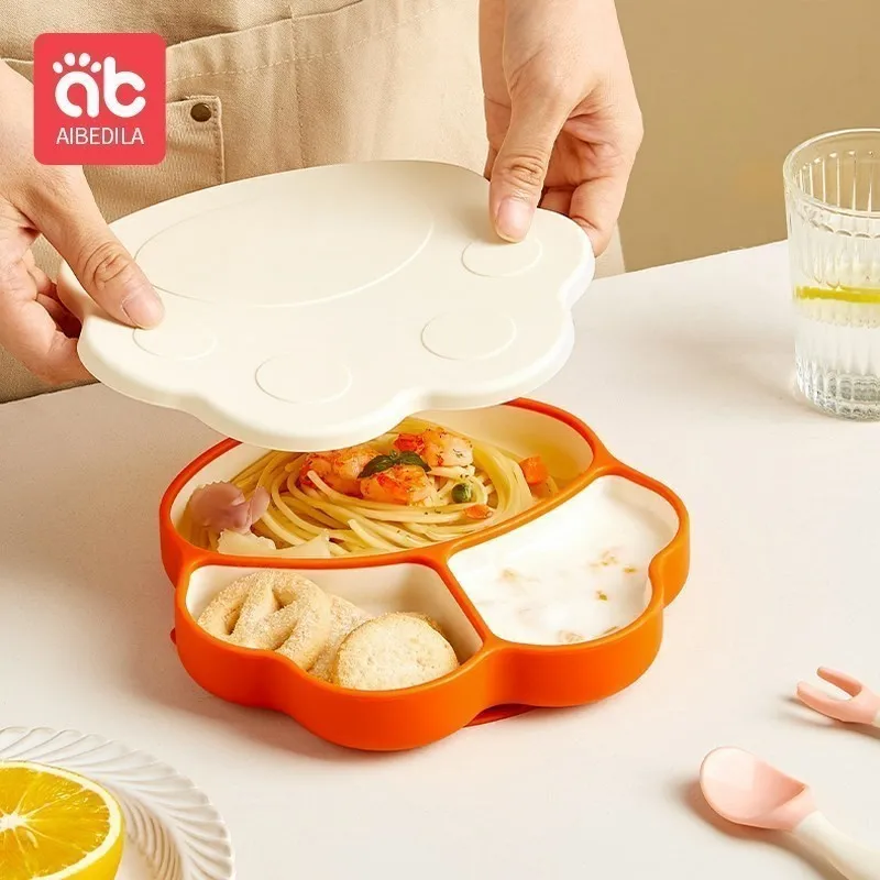 

AIBEDILA отдельная тарелка для завтрака с тремя ячейками для взрослых и детей тарелки для снижения веса разделительные тарелки для студентов