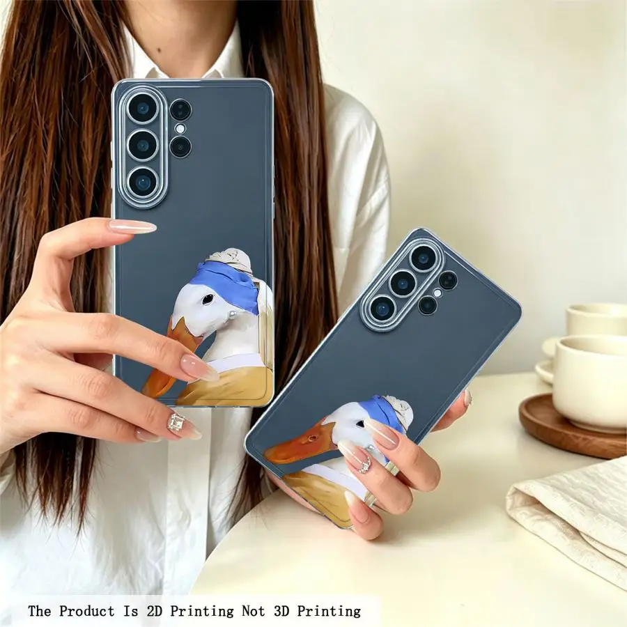 Phone Cover Case for Samsung Galaxy S26 Ultra S23Ultra S22 FE S20 Plus S21 Note 20 Ultra 10 S24 S25 Edge S23 Ultra Funny Duck