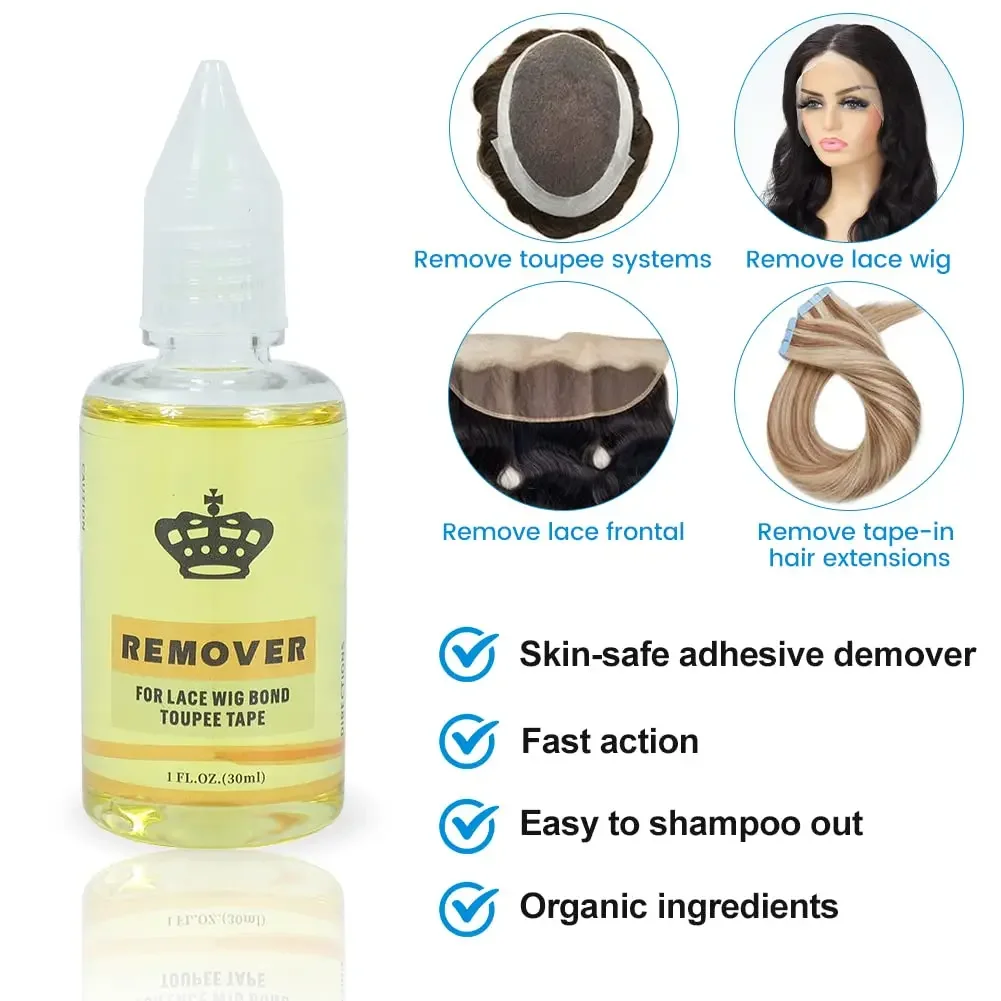 شعر مستعار الغراء مع مزيل سوبر الدانتيل الغراء للشعر المستعار الدانتيل/الشعر المستعار/إغلاق مزيل الصمغ شعر مستعار طقم تركيب