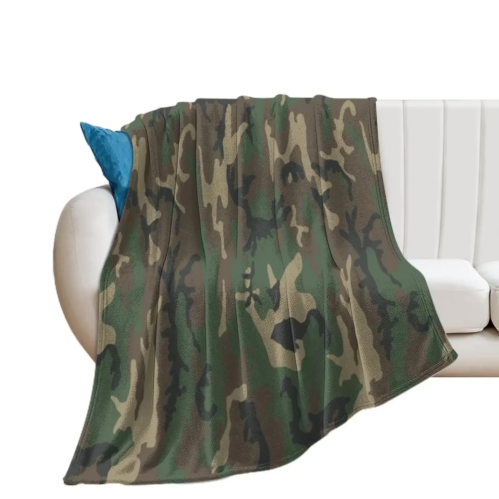 

Woodland Camo (Brown) Throw Blanket Warm Luxury Brand Blankets