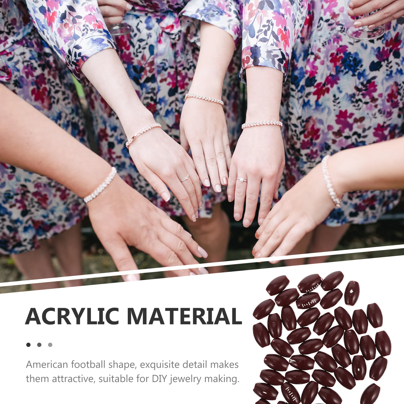

150 шт., футбольные спортивные свободные акриловые бусины с большим отверстием для изготовления ювелирных изделий, брелок для ключей, поделки своими руками, объемные очаровательные бусины-разделители
