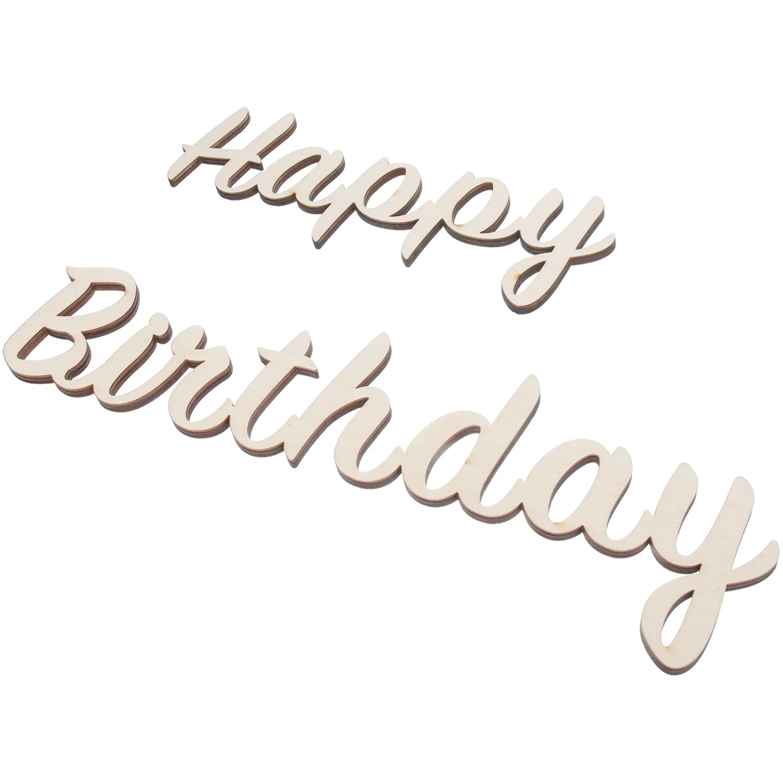 1Set Happy Birthday Wood Words Wall Decor Wooden Letter Sign Birthday Party Decoration Creative DIY Home Decor