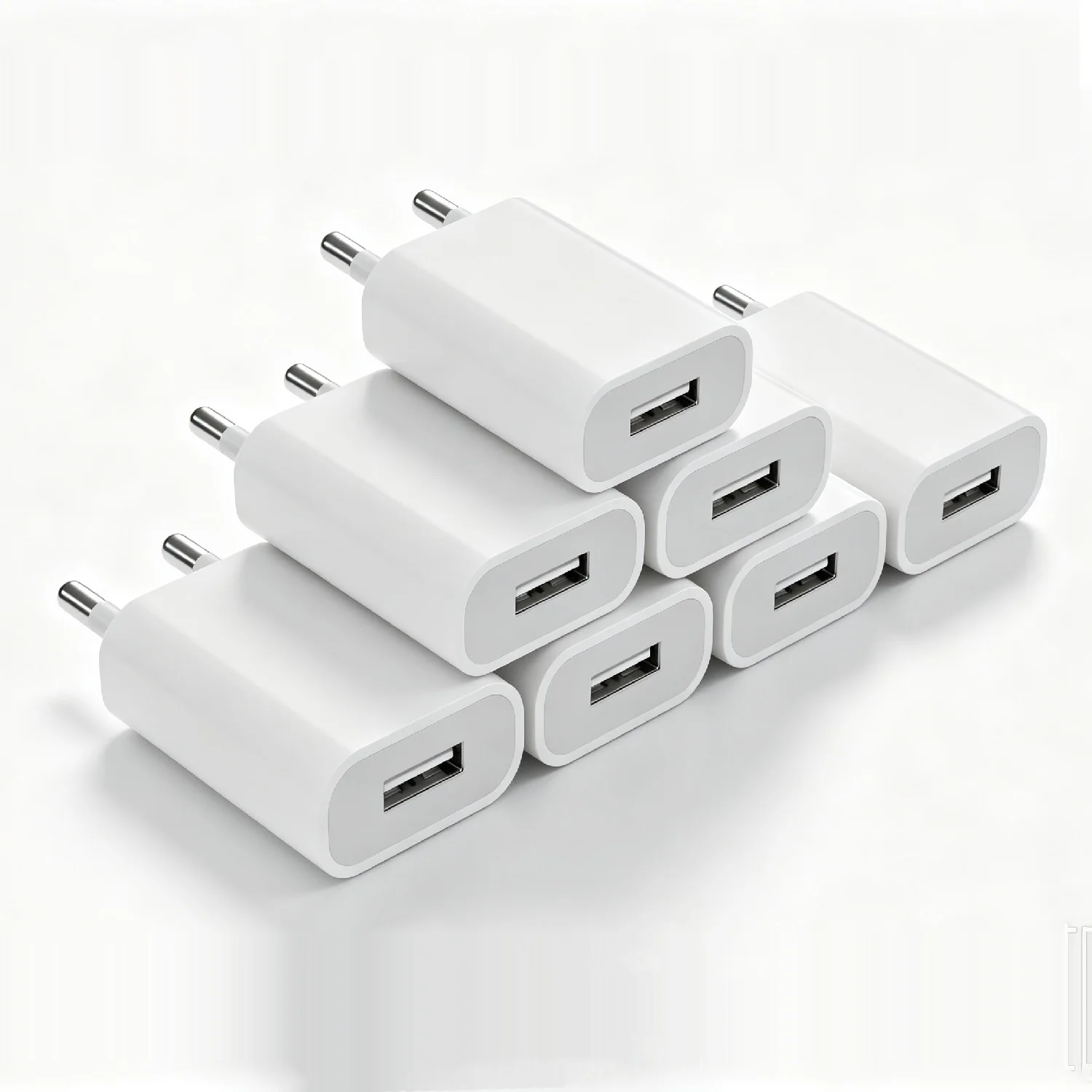 White EU Plug 5V 1A USB Charger Block Wall Power Adapter Portable Travel Charger For Smartphones And USB Powered Devices