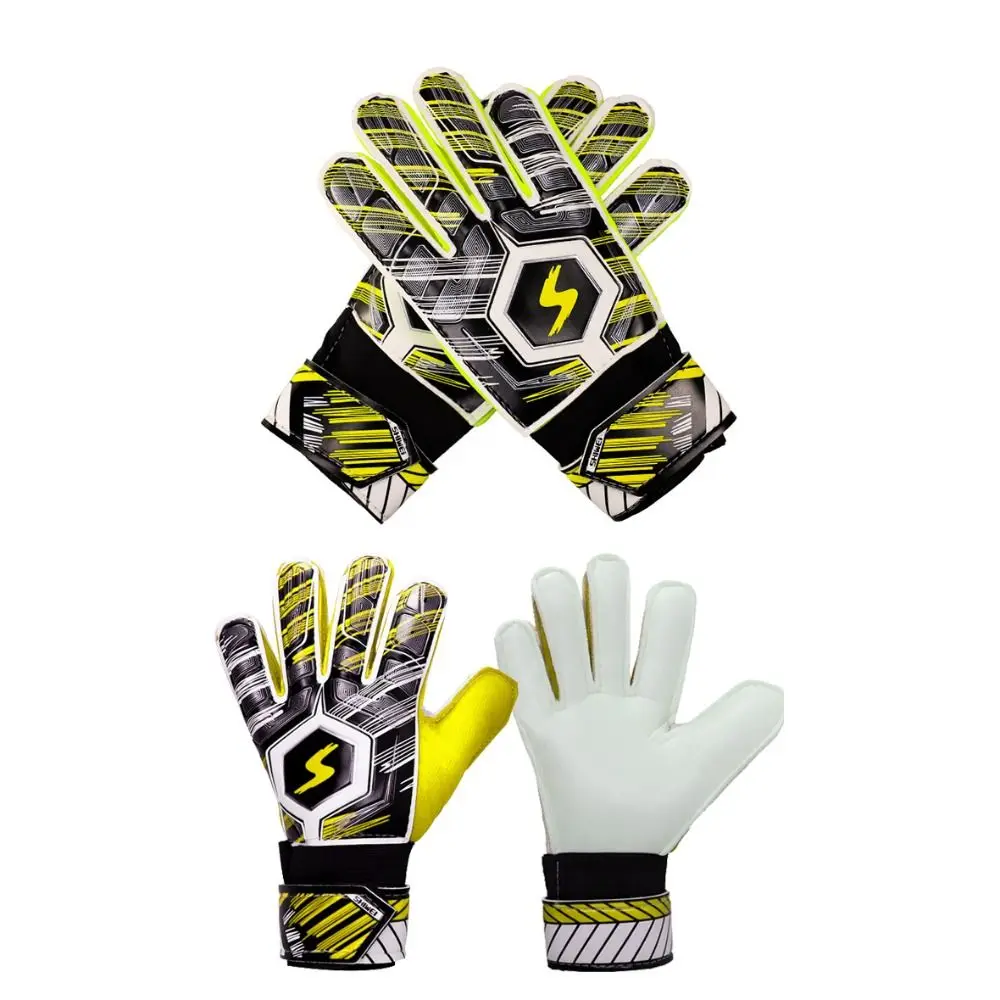 1 Pair Finger Protection Kids Goalie Gloves Antiskid Wear Resistant Goalkeeper Gloves Major Soft Soccer Match