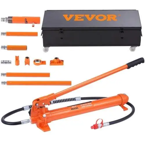 20 Ton Porta Power Kit, Portable Hydraulic Jack with 4.6 ft/1.4 m Oil Hose, Car Frame Repair Tool with Storage for Case for