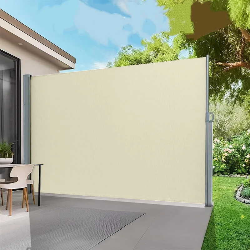 

Outdoor courtyard garden side-pull partition, sunshade and ventilation three-in-one partition screen, sunshade curtain