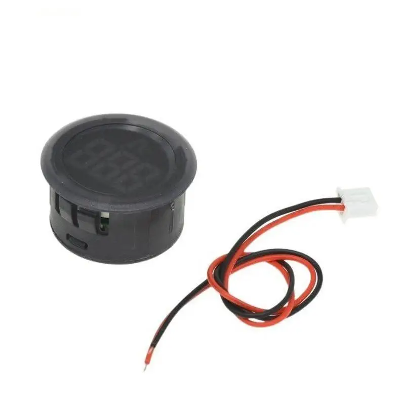 Hot 1PC DC 4-100V Round Voltage Meter LED Digital Display Car Voltmeter 12V 24V Waterproof Volt Detector Tester For Vehicle