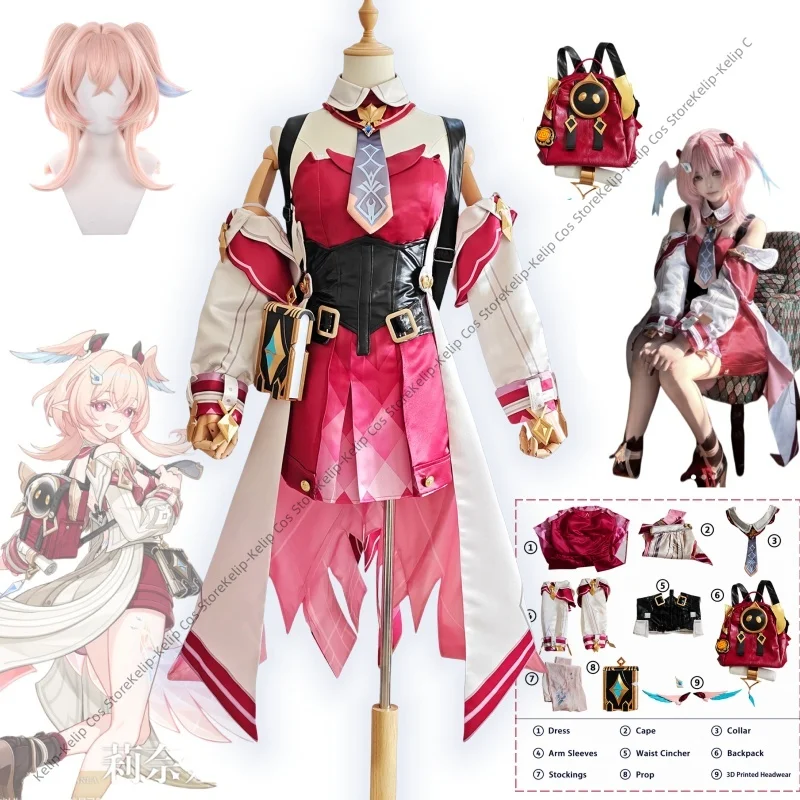 game-genshin-linnea-cosplay-costume-fae-naturalist-adventure-outfit-full-set-with-badge-backpack-for-female-halloween-party