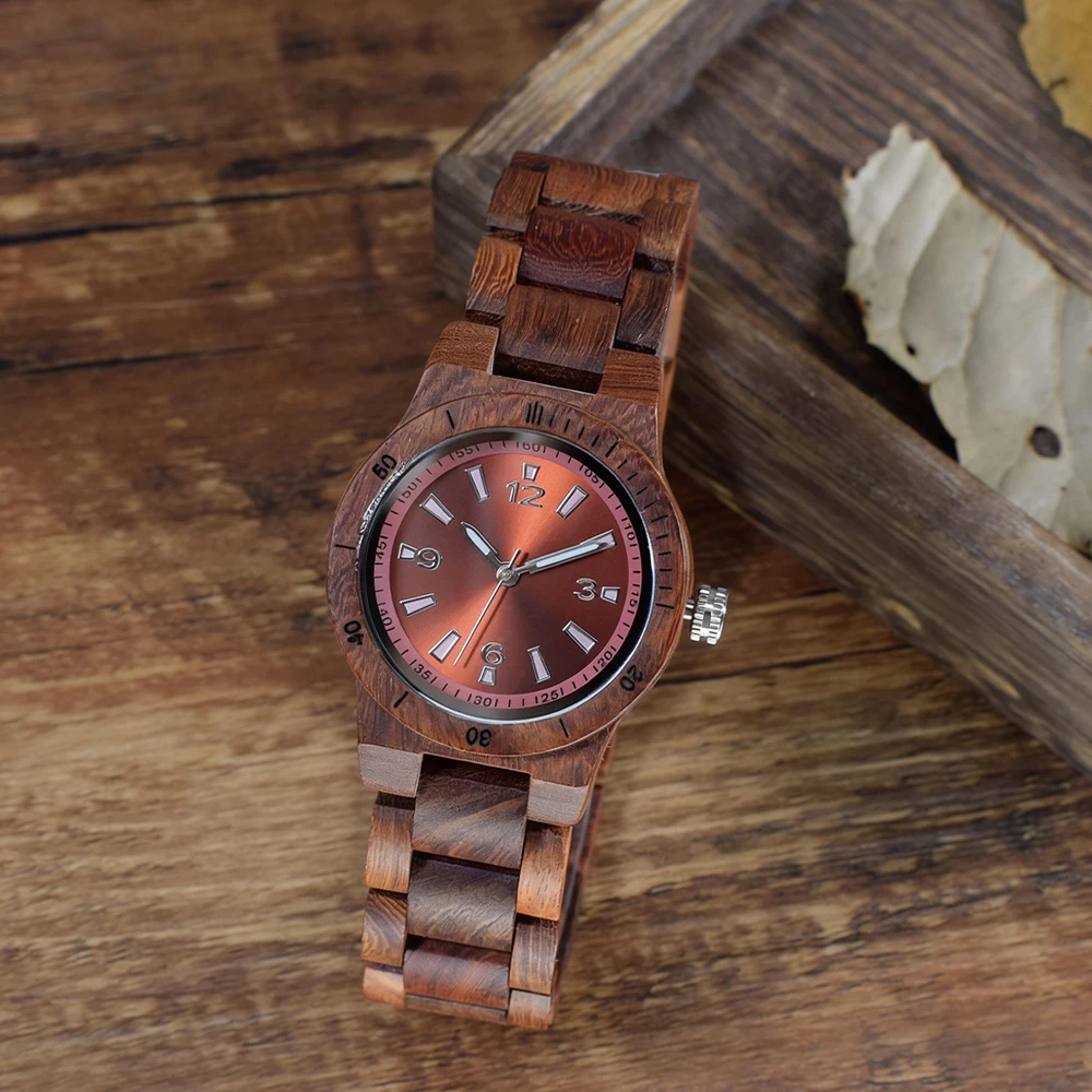 Woman Wood Watch, Wooden Watch, Gifts, Analog Watch,  100% Natural Wood with Japanese Quartz Movement