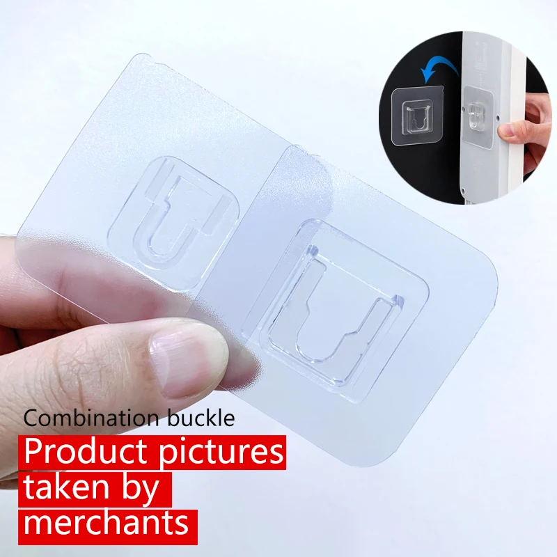 

Double-Sided Adhesive Wall Hooks Hanger Strong Transparent Suction Cup Sucker Hooks Kitchen Bathroom Storage Plug Socket Holder