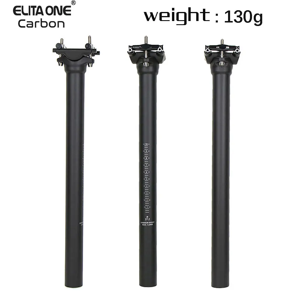 ELITA ONE Carbon Seatpost 27.2/30.9/31.6mm MTB/Road Bike Carbon Fiber Seatpost Titanium Bolts Light 130g Seat Tube 