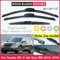 Juego de limpiaparabrisas delantero y trasero para Honda CR-V CR V CRV 4th Gen RM 2012 - 2016 parabrisas ventana limpia 26 ""+ 16"" + 13""