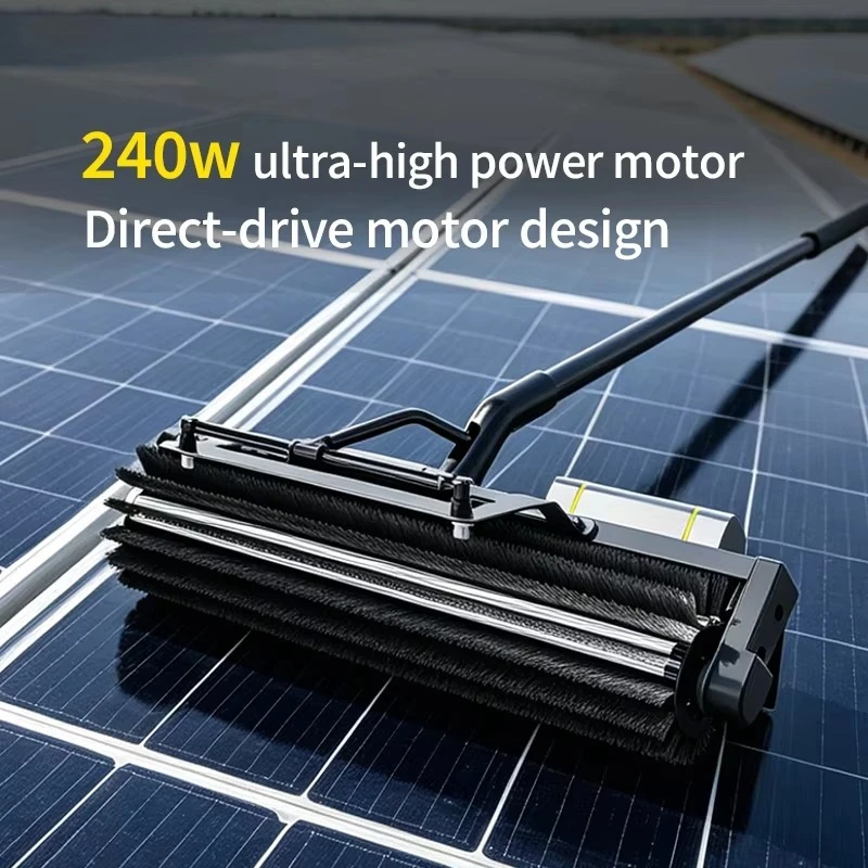 N1 Solar Panel Rollaer Cleaning Brush 240W BLDC Direct Drive Solar Panel Cleaner 600r/min 1.2MW/Day PV Tool