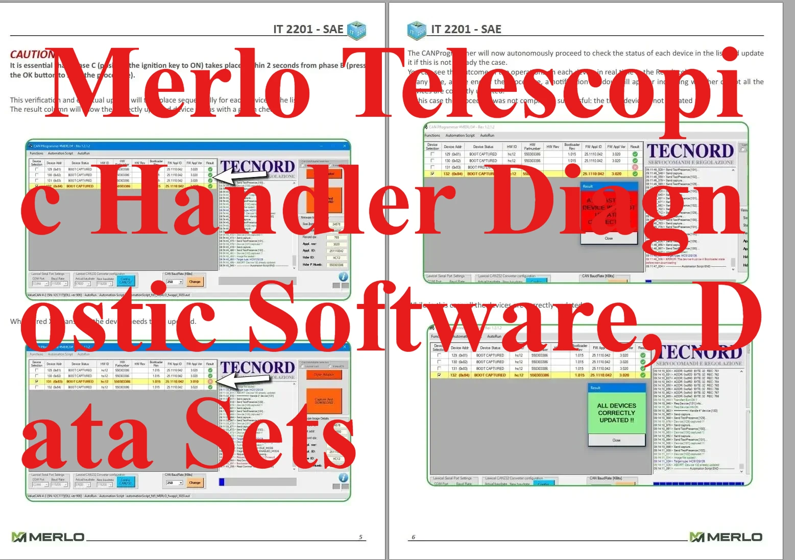 

Диагностическое программное обеспечение телескопического руллера AutoDVD Merlo, наборы данных DE