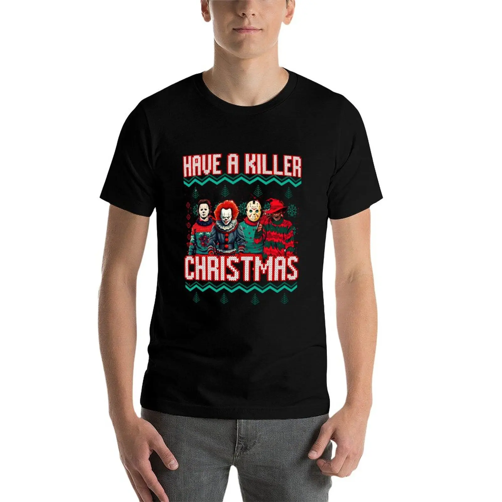 Have a Killer Christmas Horror Movies T-Shirt custom shirt for a boy Aesthetic clothing anime clothes mens clothes