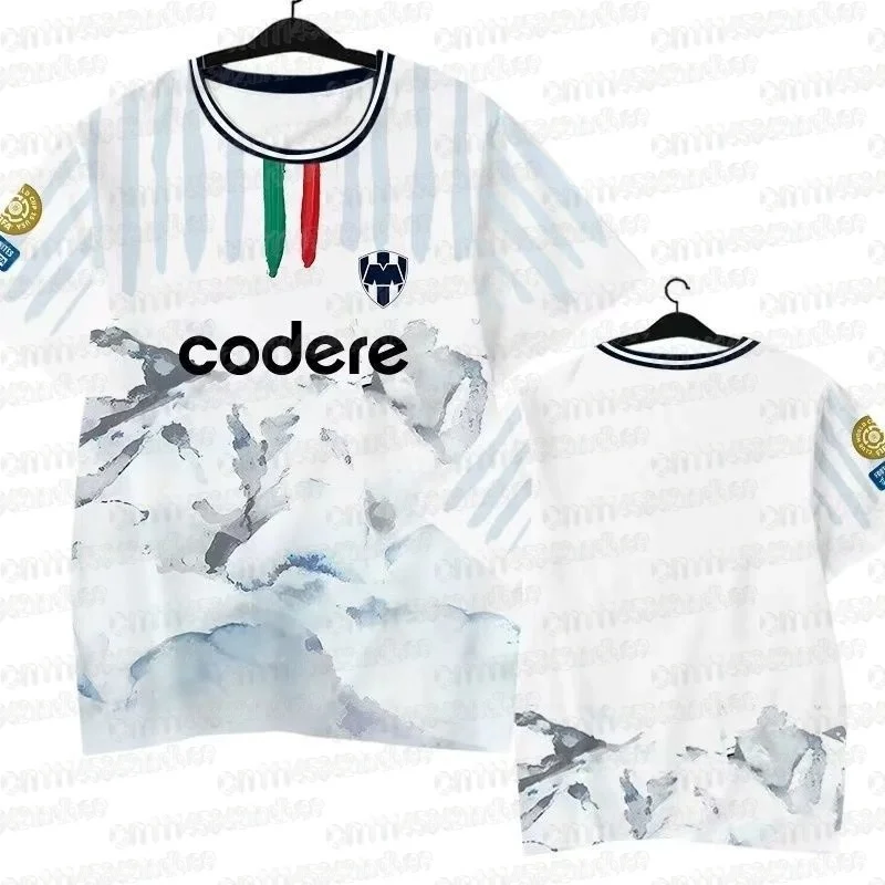2026 Sommer Monterey BBVA Trikot Fan-Familien-T-Shirt, Atmungsaktives Schnelltrocknendes Top für Training und Sport, 3D-gedrucktes Kurzarmshirt – Detail 8