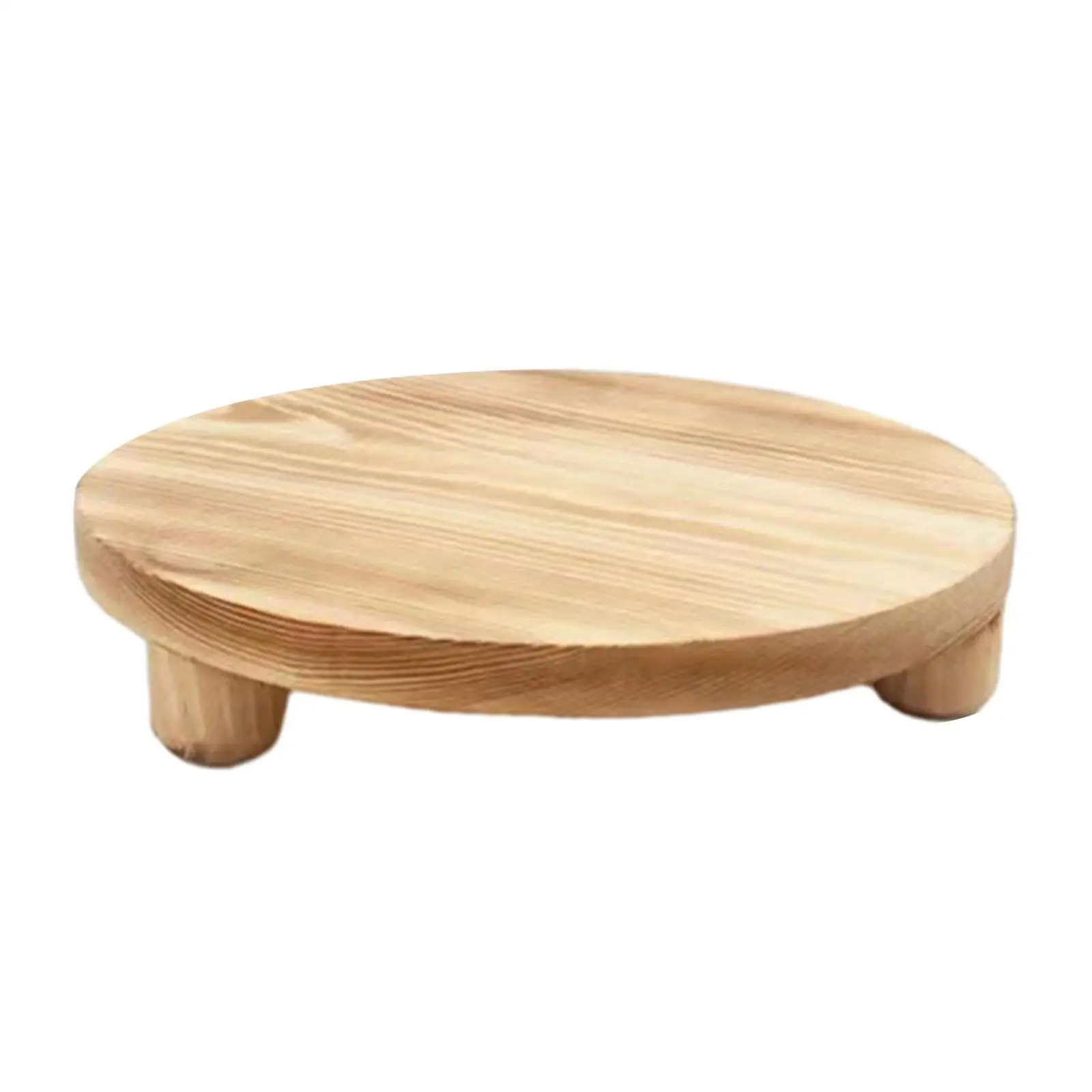 

Wood Riser Bathroom Countertop Home Decor Vintage Kitchen Wood Pedestal Tray for Display Soap Dish Indoor Plant Cake Candle