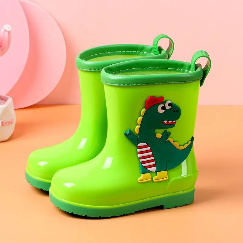 

Kids Rain Boots for Boys Girls Age 3 9 Waterproof Non Slip Mid Calf Rubber Shoes Warm Lined Winter Rain Footwear