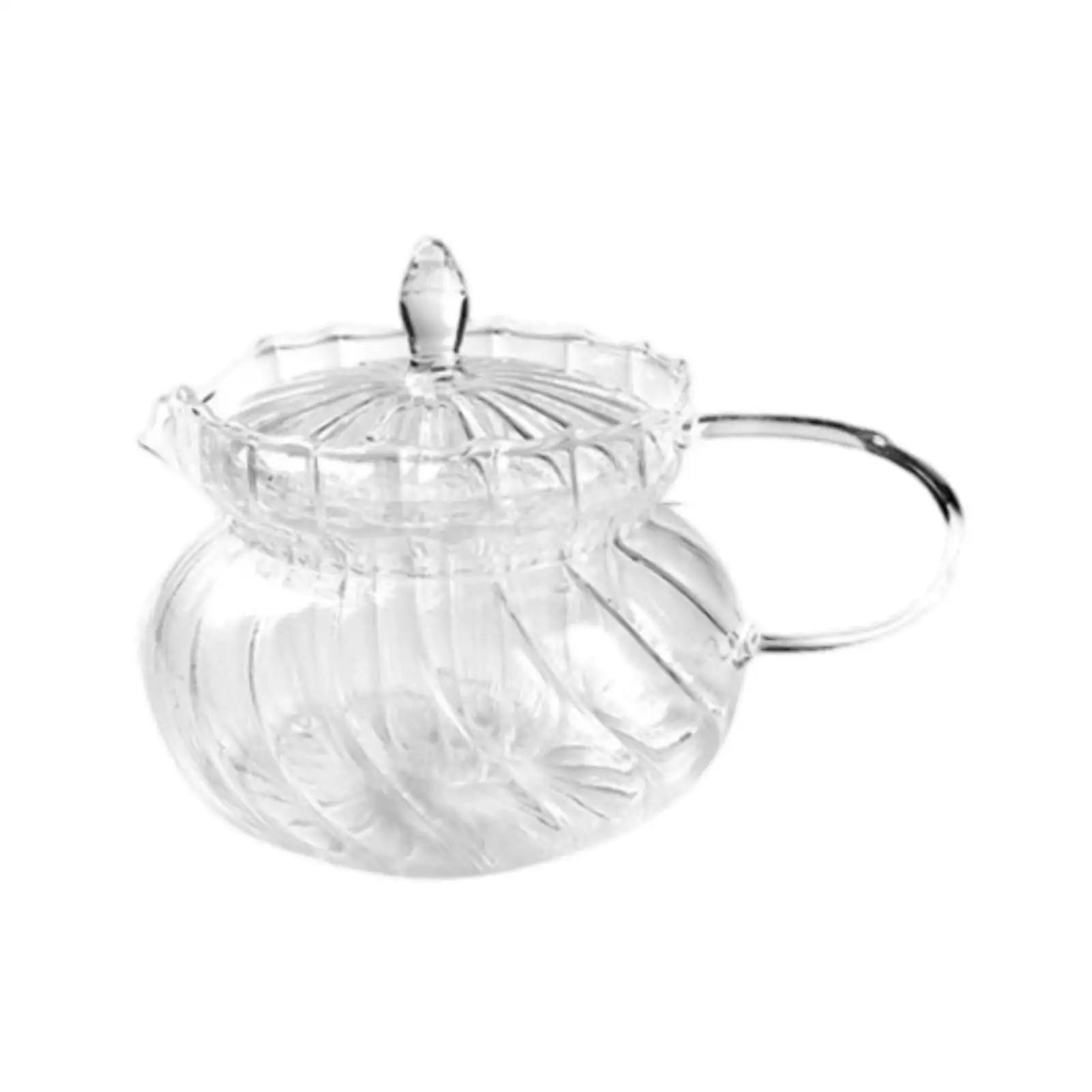 Water Jug Juice Pitcher for Blooming and Loose Leaf with Tea Strainer Transparent Borosilicate Tea Glassware for Living Room