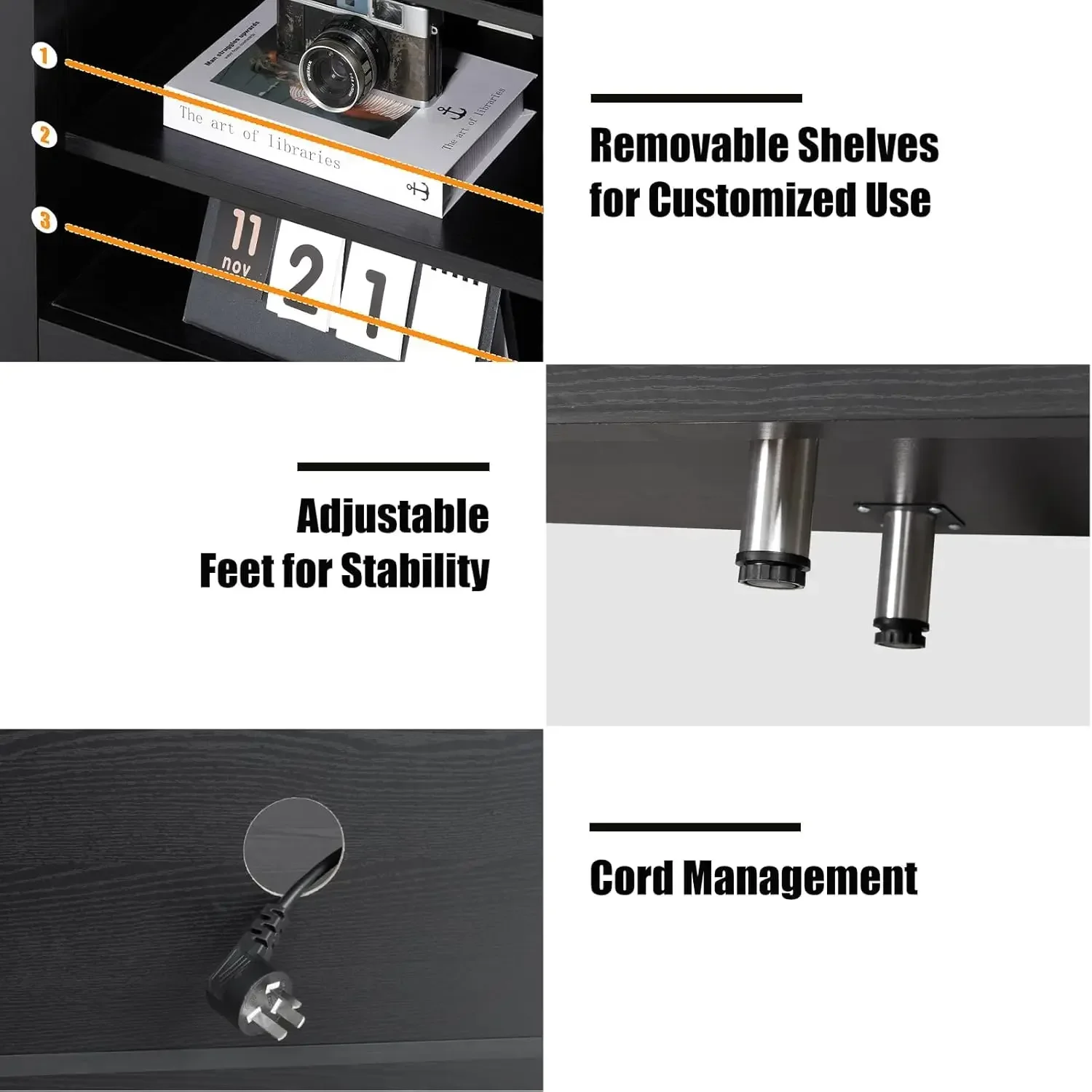 [شحن مجاني! ]حامل تلفزيون مدفأة، مركز ترفيه ذو نسيج خشبي مع مدفأة كهربائية مقاس 23 بوصة، حامل مزرعة لتلفزيون الوسائط