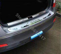 stainless steel Rear Bumper Protector Sill Trunk Tread Plate Trim For Skoda Octavia A7 2015 2016 2017~2021 Car styling