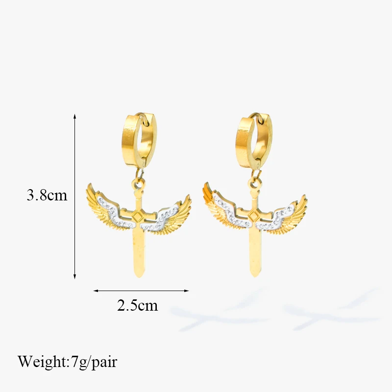 EILIECK 316L Edelstahl Phoenix-Blumen-Kreuz Geometrische Halskette Ohrringe für Damen Modisches Wasserdichtes Schmuckset Hochzeit – Detail 23