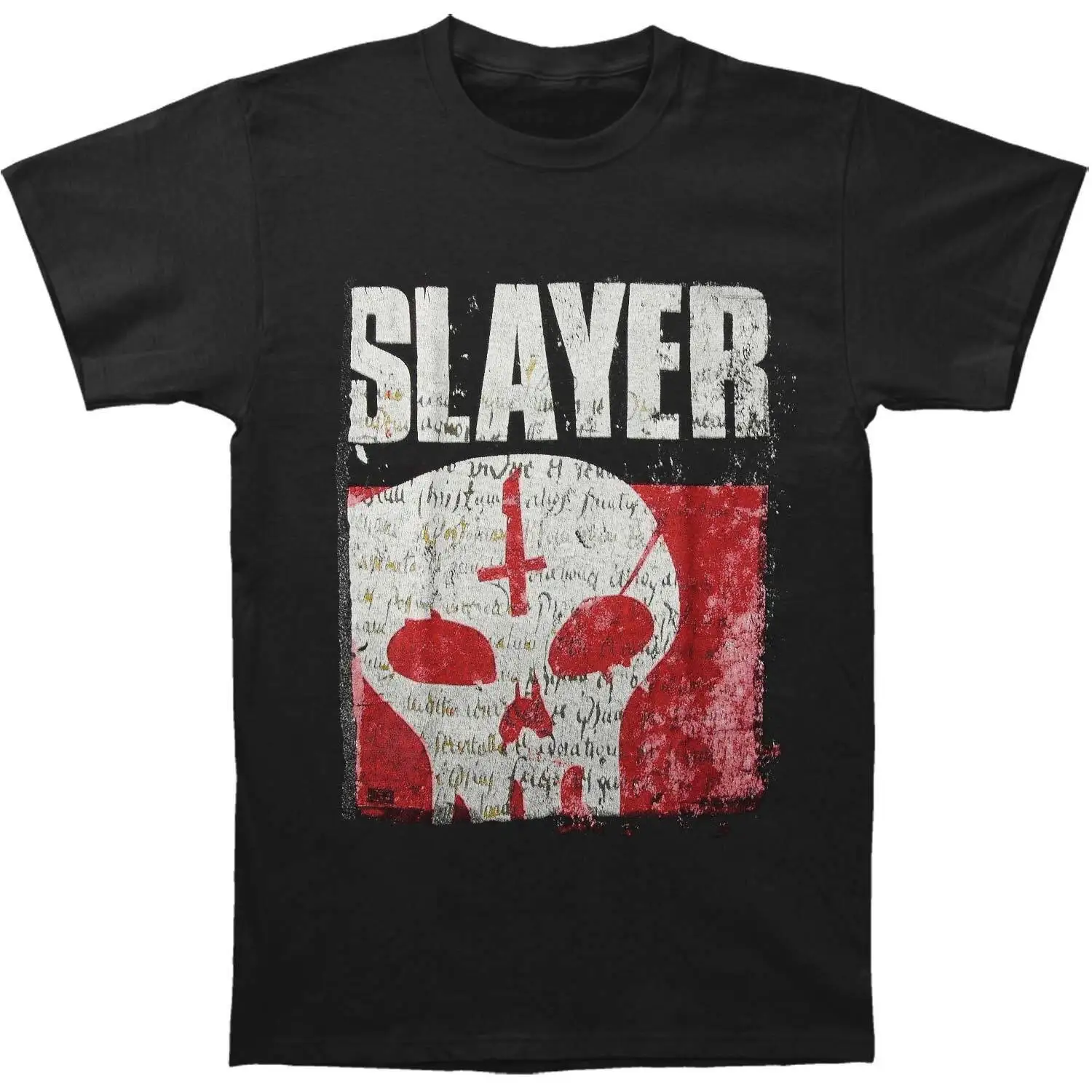 

Men's Slayer Undisputed Attitude Skull T-shirt Medium Black