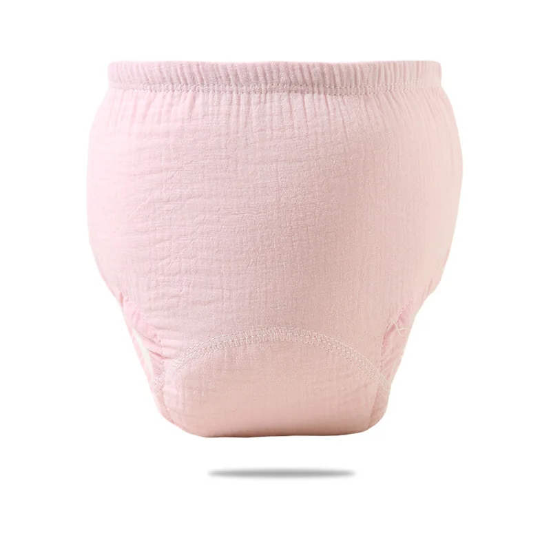 2024 Gauze baby training pants gauze diaper waterproof diaper baby pure cotton Solid Color Korean diaper Reusable Nappies Infant