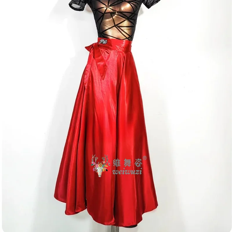 Spanisches Stierkampf-Kleid Flamenco-Tanzkostüm Eröffnungstanz Großer Schwung Volles Kleid Erwachsenen-Flauschiges Zigeuner-Tanzkleid – Detail 7