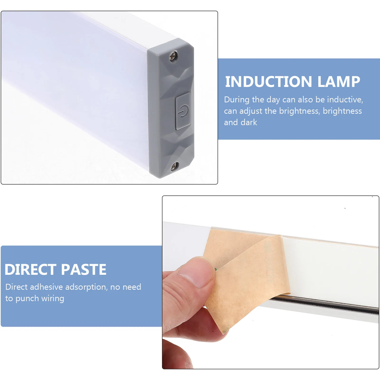 

1Set Body Sensing Wardrobe Lamp PVC USB Charging Night Light for Bedroom Living Room Cabinet Hallway Practical Home Light