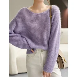 spring 2026 Basic Female Clothing Soild OL Sweaters Women Sweater Long Sleeve Top Knitted Pullover V-Neck Fashion Sweater Woman
