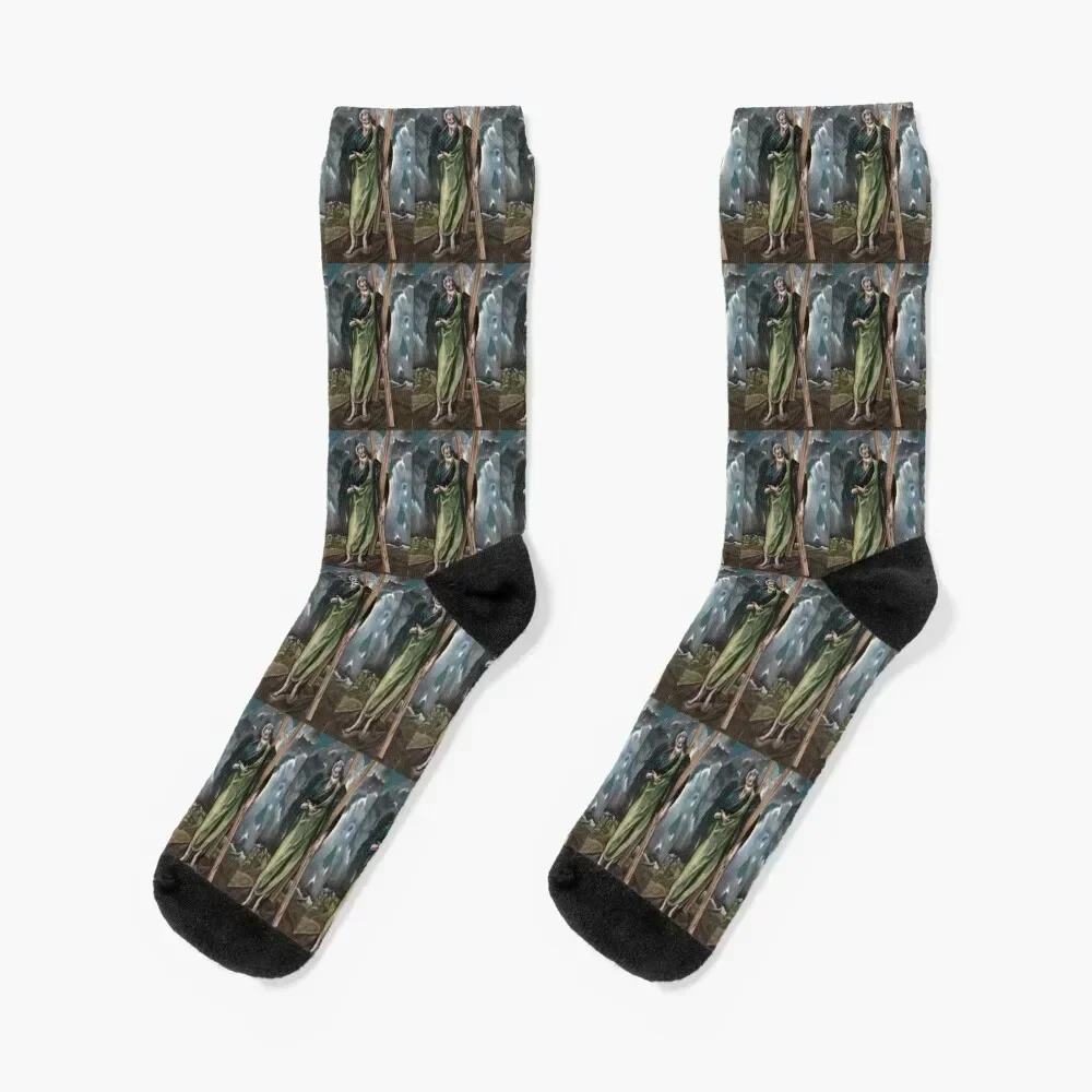 

Saint Andrew ca. 1610 - 17th century Socks retro winter ankle Women's Socks Men's