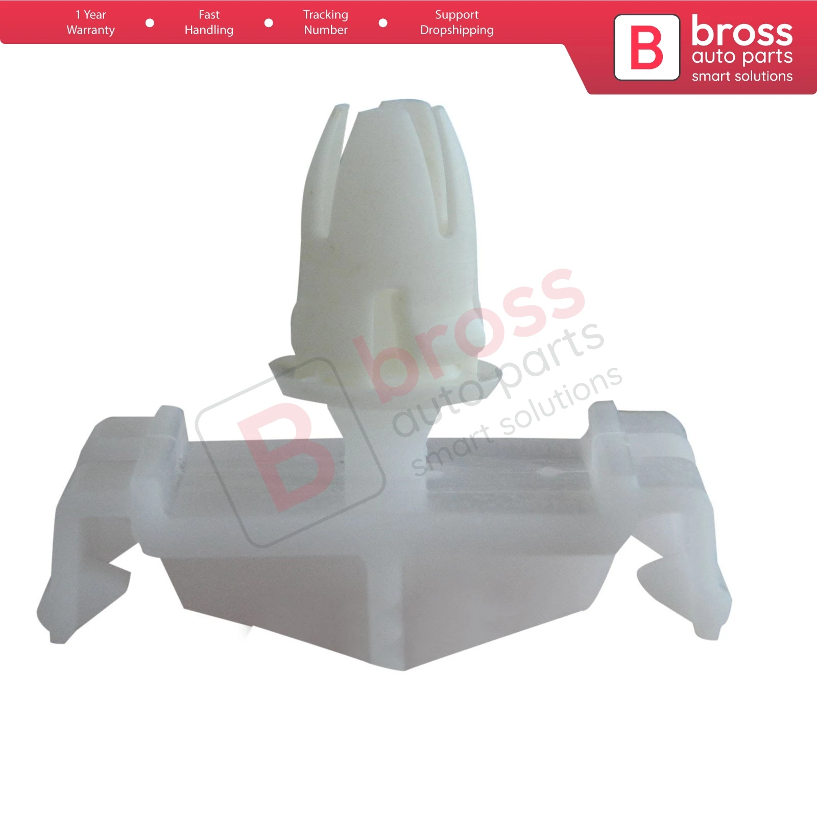 

10 Pieces Front Fender & Quarter Panel Moulding Clips With White Rubber Boot for Mercedes Benz: 0019888081