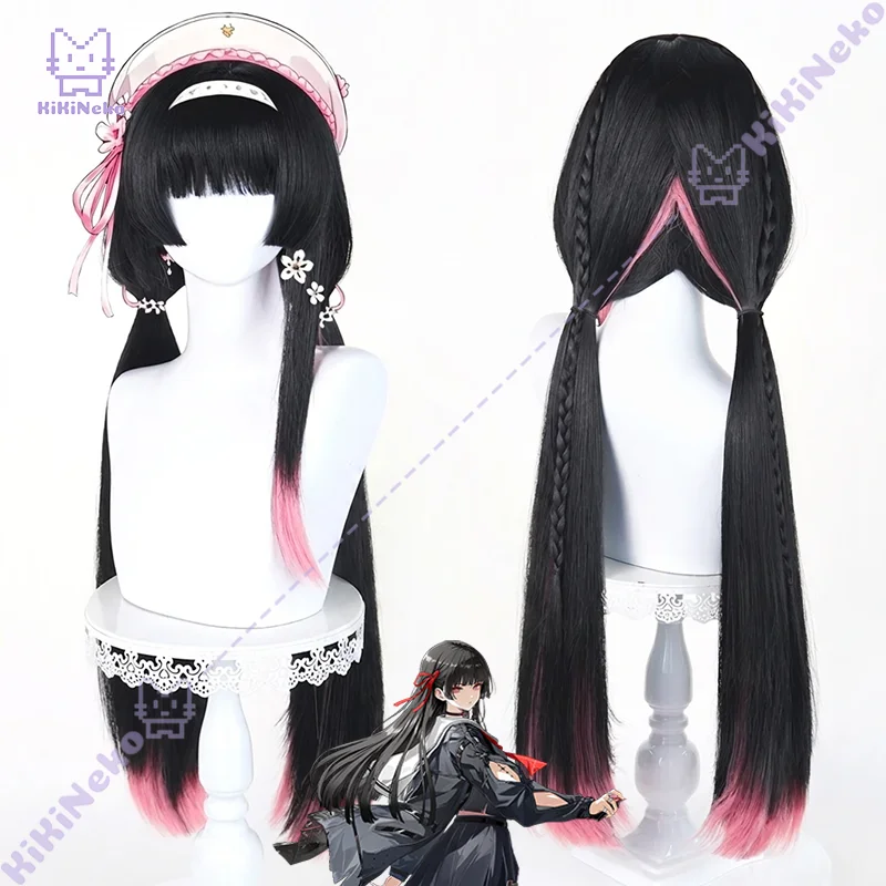 Anime Wuthering Waves Chisa Cosplay Wig Swimsuit Scalp Top For Halloween Comicon Party Adult Women Men