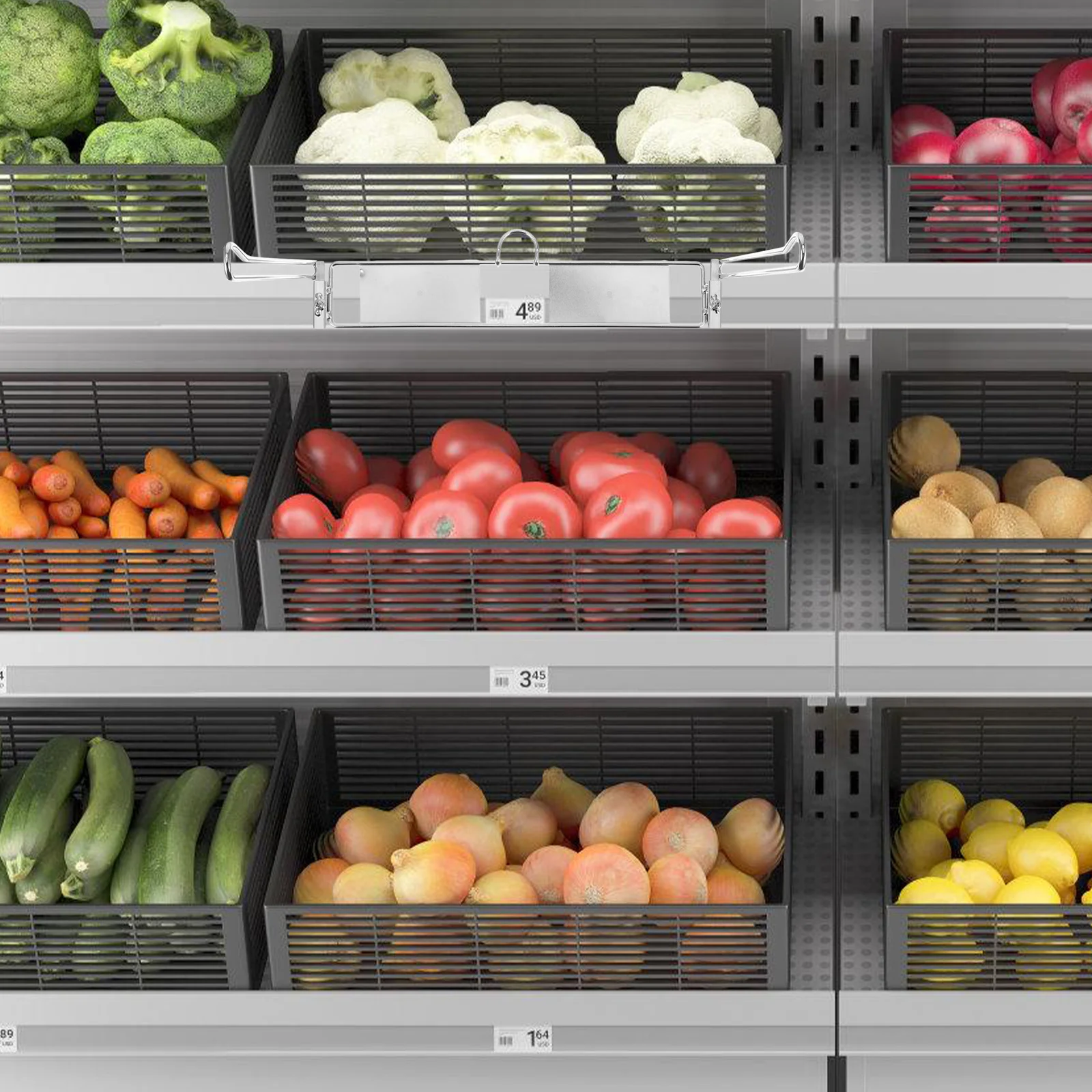 Shopping Bag Holder Wall Mount Heavy Duty Metal Frame for Retail Store Efficient Bag Dispensing System Continuous Roll Support