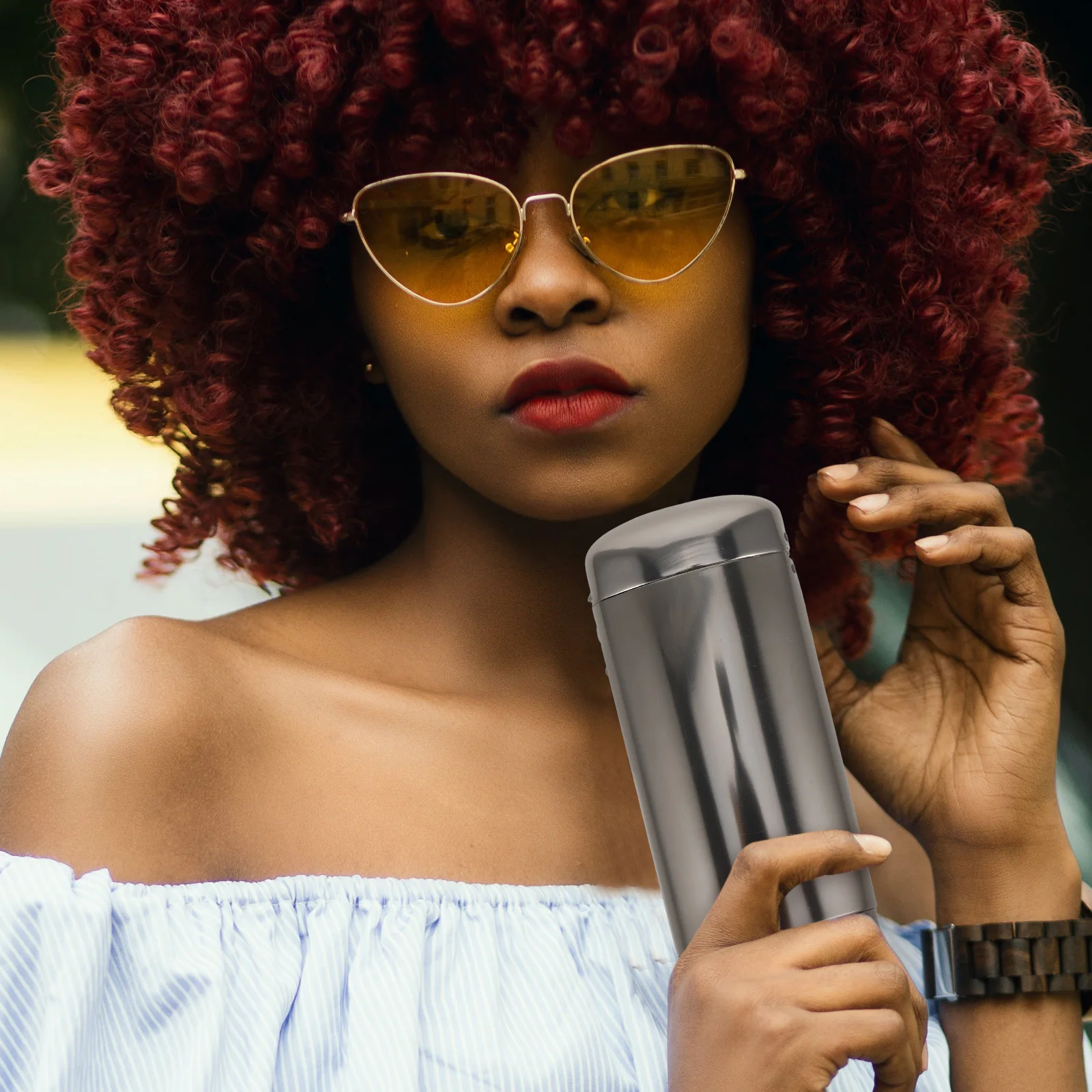 

Eyeglass Case Hard Shell Aluminum Lightweight Slim Design For Sunglasses Safety Glasses Metal Glasses Holder Organizer