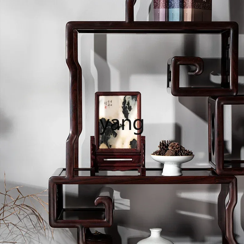Lmm Cantonese-style volume book Duobao lattice sub-frame mahogany living room Bogu frame screen partition rack