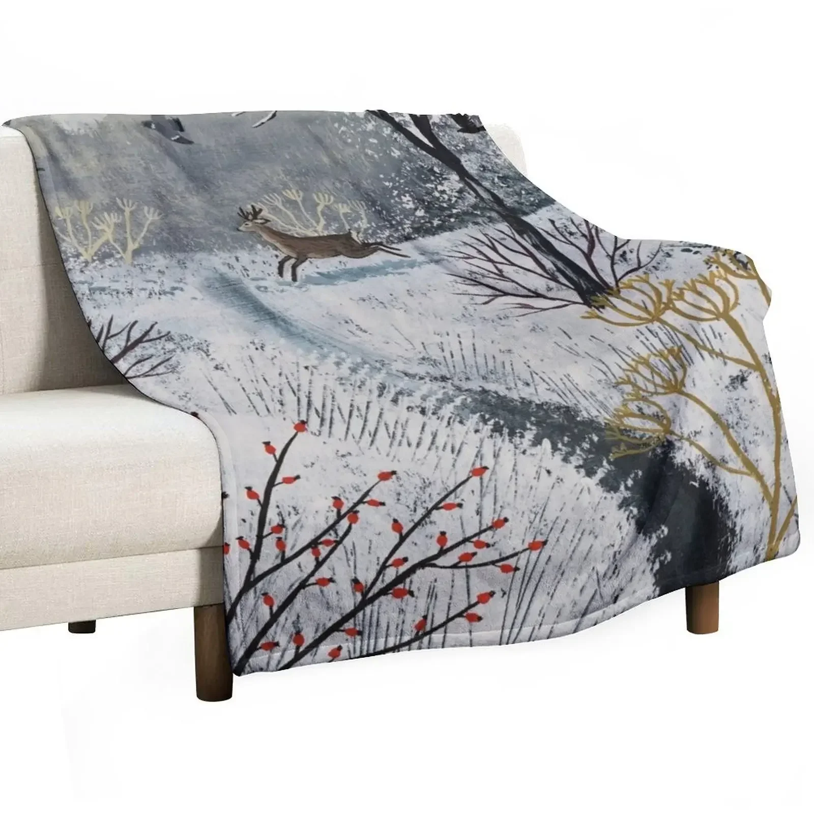 The Silence of Snow Throw Blanket Hairys Luxury Designer Blankets For Sofas Furrys Extra Large Throw Baby Blankets
