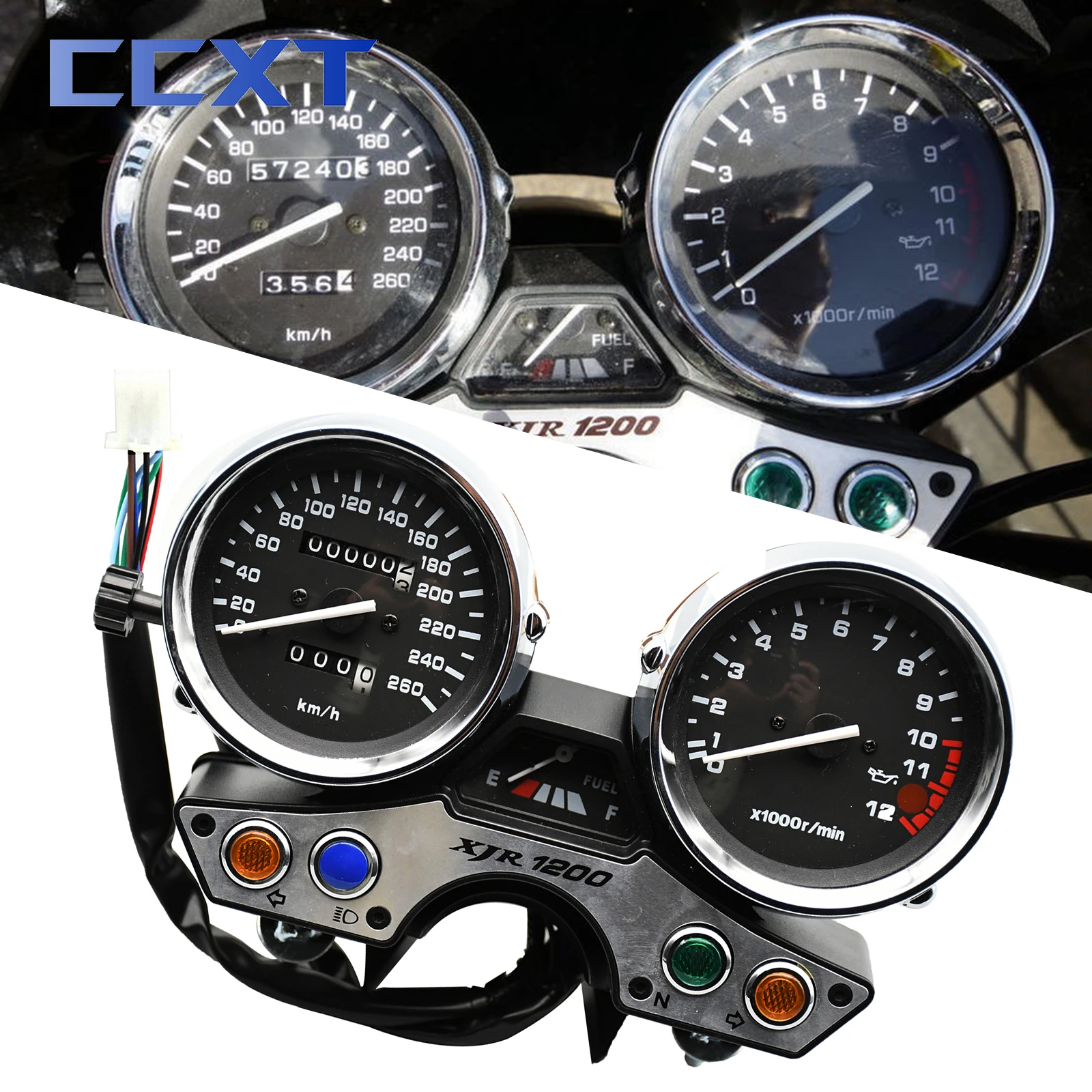 

Motorcycle 260 Tachometer Meter Speedometer Gauge Cluster Odometer Instrument For Yamaha XJR1200 XJR 1200 1994-1997 Motocross