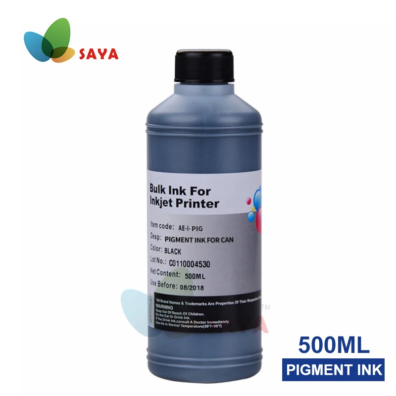 500ml Black Pigment ink for Canon inkjet Printer ink Waterproof CISS kit compatible hp ink G3100 G1400 5180 3200 3411 2100