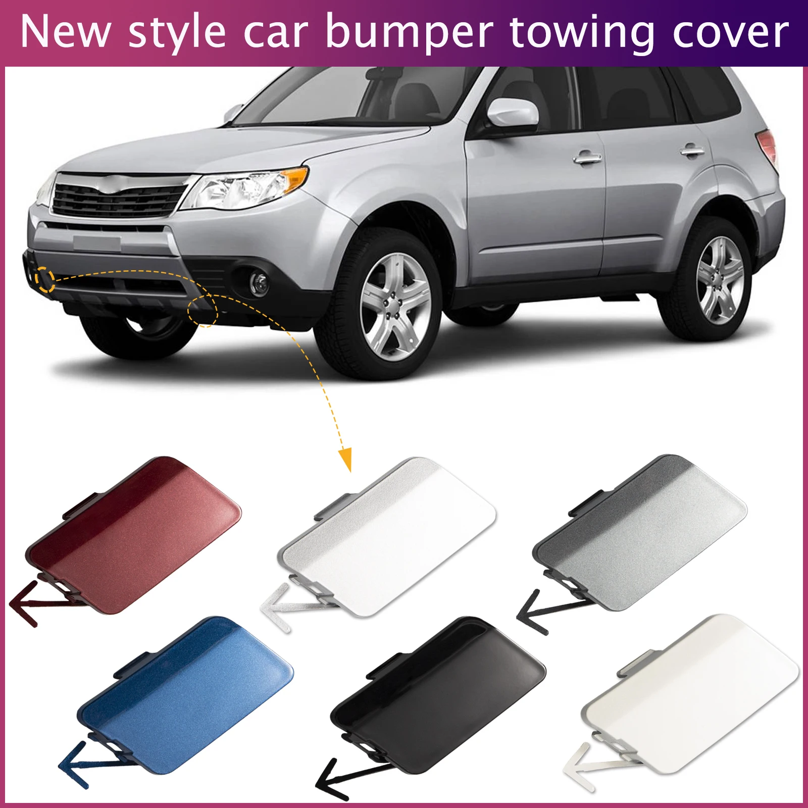 

Front Bumper Tow Hook Cap Towing Eye Cover For Subaru Forester 2009-2013 57731SC040 Car Accessories