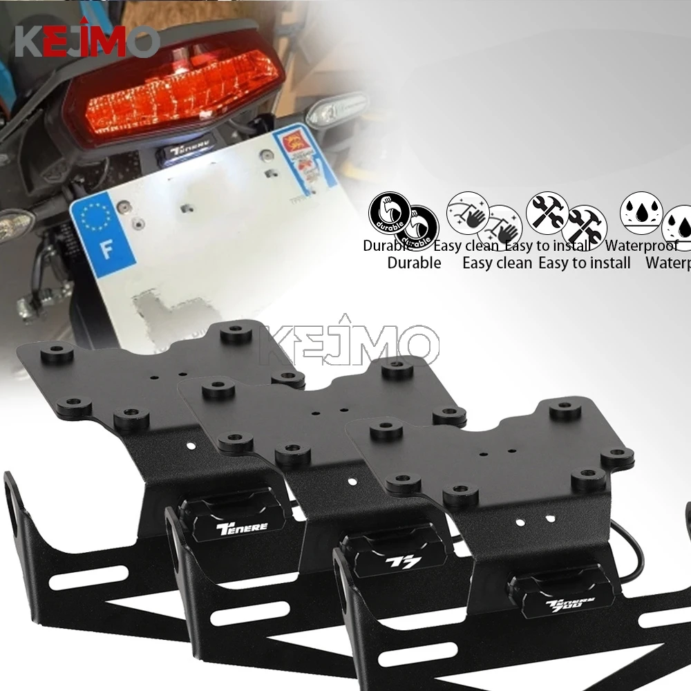 

Accessories For YAMAHA TENERE Tenere 700 XTZ700 T7 2020-2025 2024 Rear License Plate Holder Bracket Tail Tidy Fender Eliminator