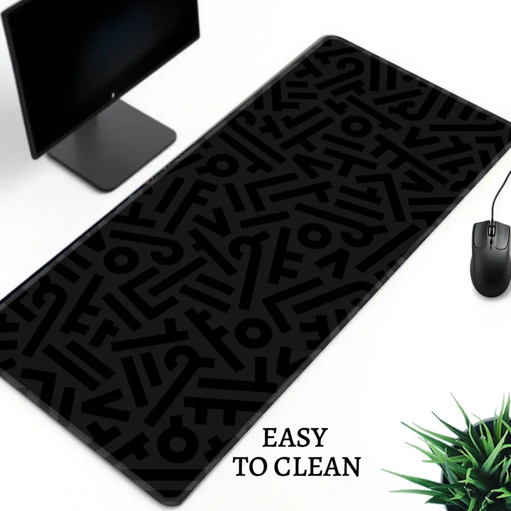 CIFBUY Abstract Geometric Mouse Pad Large Gaming Desk Mat Black Modern Aesthetic Non Slip for PC Office Home Anime Decor Gift