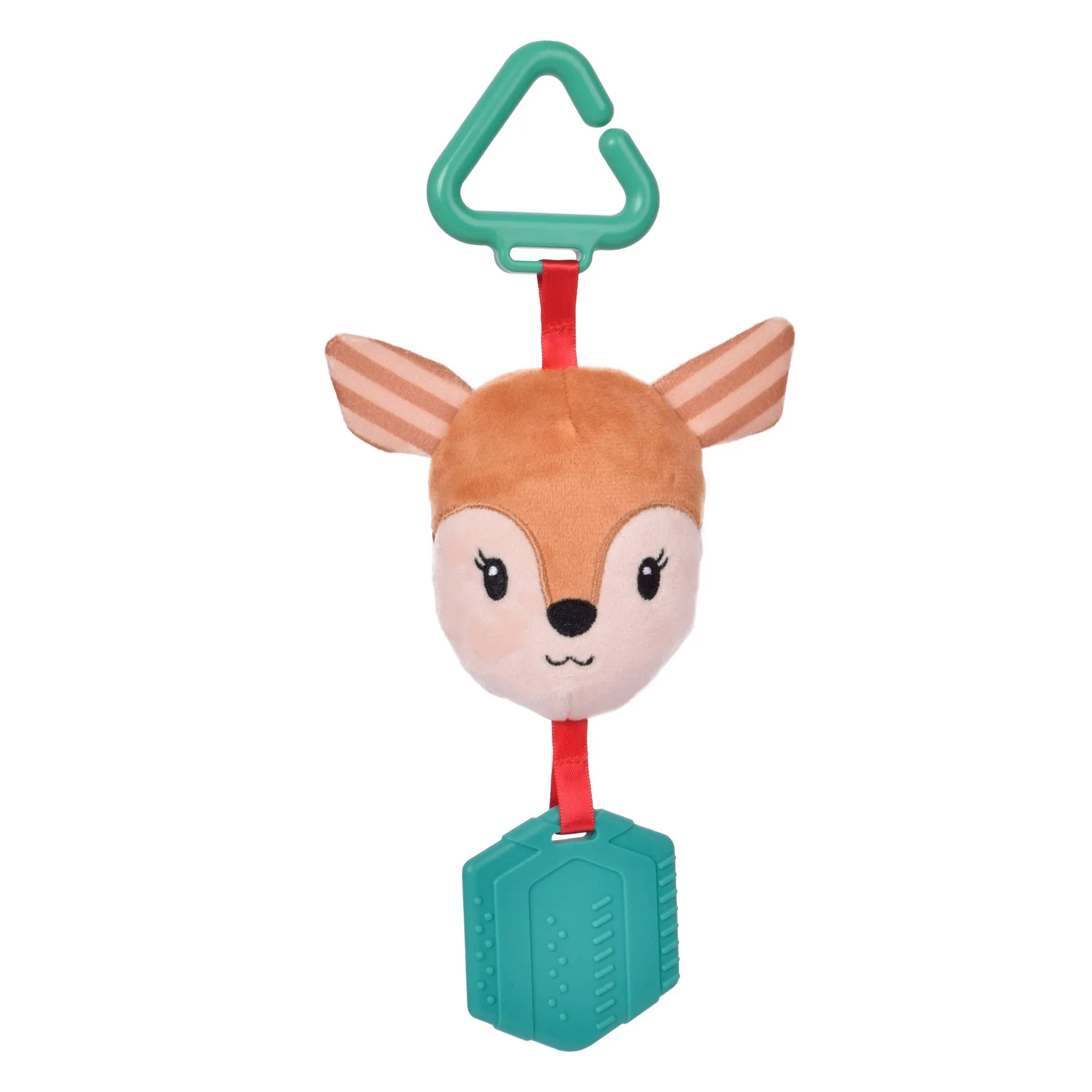 Reindeer Chime Teether Baby Toy, Soft Silicone Christmas Sensory Rattle For Fine Motor Skill Development
